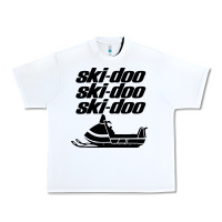 White vintage ski doo Urban Heavy Tee - StudioElite