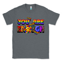 Charcoal Heather you are enough Classic Tee - FaDigitalArtStudio