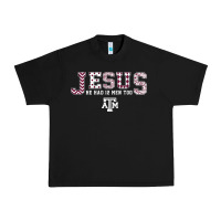 Black Texas A&m Aggies Jesus - Had 12 Men - Patterned Urban Heavy Tee - PixelFlow