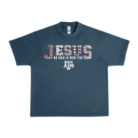 Midnight Navy Texas A&m Aggies Jesus - Had 12 Men - Patterned Urban Heavy Tee - PixelFlow