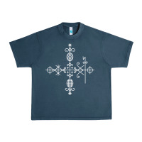 Midnight Navy haitian veve  voodoo symbol t shirt Urban Heavy Tee - PixelFlow