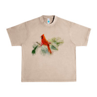 French Oak wild red cardinal bird long sleeve Urban Heavy Tee - PixelFlow