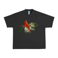 Pigment Black wild red cardinal bird long sleeve Urban Heavy Tee - PixelFlow
