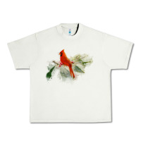 Pistachio wild red cardinal bird long sleeve Urban Heavy Tee - PixelFlow
