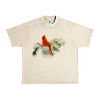 Sandshell wild red cardinal bird long sleeve Urban Heavy Tee - PixelFlow