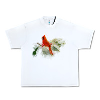 White wild red cardinal bird long sleeve Urban Heavy Tee - PixelFlow