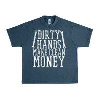 Midnight Navy dirty hands make clean money t shirt wrench mechanic gift Urban Heavy Tee - PixelFlow