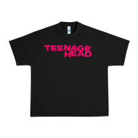 Black Teenage Head Print (Pink) Plain Urban Heavy Tee - PixelFlow