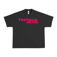 Pigment Black Teenage Head Print (Pink) Plain Urban Heavy Tee - PixelFlow