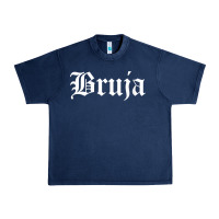 Navy womens bruja old english chola witchy v neck t shirt Urban Heavy Tee - PixelFlow