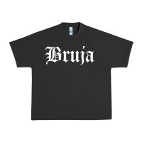Pigment Black womens bruja old english chola witchy v neck t shirt Urban Heavy Tee - PixelFlow
