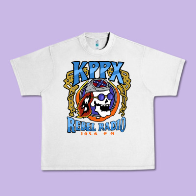 Kppx Rebel Radio Urban Heavy Tee Designed By Pixelflow