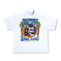 White Kppx Rebel Radio Urban Heavy Tee - PixelFlow