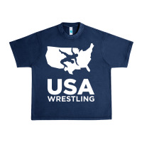 Navy usa power united states Urban Heavy Tee - PixelFlow