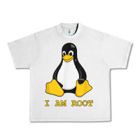 Lunar Rock Linux Mascot Tux the Penguin I Am Root TShirt Men Women Kids Urban Heavy Tee - PixelFlow