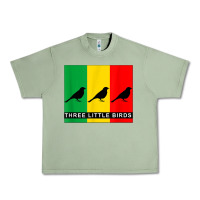 Oil Green THREE LITTLE BIRDS Urban Heavy Tee - PixelFlow