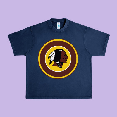 The Indian Red Skins Clasic Urban Heavy Tee Designed By Pixelflow
