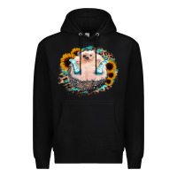 Black Sunflower Leopard Hedgehog Premium Hoodie - Jasminsmagicworld