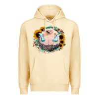 Pina Colada Sunflower Leopard Hedgehog Premium Hoodie - Jasminsmagicworld
