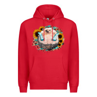 Red Sunflower Leopard Hedgehog Premium Hoodie - Jasminsmagicworld