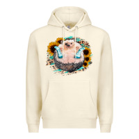Sandshell Sunflower Leopard Hedgehog Premium Hoodie - Jasminsmagicworld