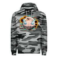 Slate Camo Sunflower Leopard Hedgehog Premium Hoodie - Jasminsmagicworld