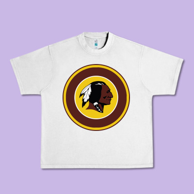 The Indian Red Skins Clasic Urban Heavy Tee Designed By Pixelflow