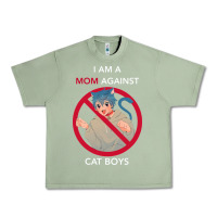 Oil Green i am a mom against cat boys Urban Heavy Tee - PixelFlow