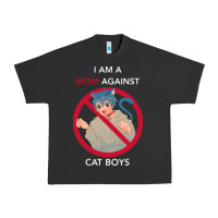 Pigment Black i am a mom against cat boys Urban Heavy Tee - PixelFlow