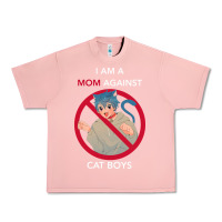 Salmon i am a mom against cat boys Urban Heavy Tee - PixelFlow