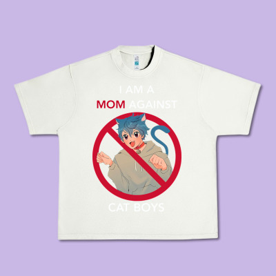 I Am A Mom Against Cat Boys Urban Heavy Tee Designed By Pixelflow