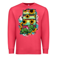 Cardinal Indiana Map Sunflower Cactus Serape Premium Sweatshirt - RanaPortraitStore
