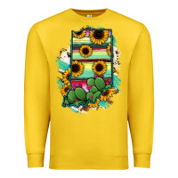 Lemon Indiana Map Sunflower Cactus Serape Premium Sweatshirt - RanaPortraitStore