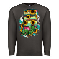 Smoke Indiana Map Sunflower Cactus Serape Premium Sweatshirt - RanaPortraitStore