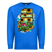 True Royal Indiana Map Sunflower Cactus Serape Premium Sweatshirt - RanaPortraitStore