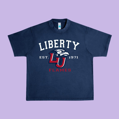 Liberty University Flames Football Lynchburg Virginia Sparky The Eagle Urban Heavy Tee Designed By Pixelflow