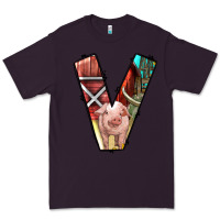 Plum farm life alphabet lowercase letters v Premium Tee - BundleAndBundleShop
