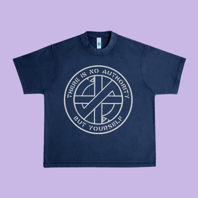 Crass   There Is No  Authority But Yourself Classic Urban Heavy Tee Designed By Pixelflow