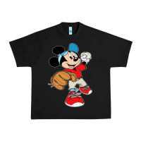 Black micky-playing-baseball-cartoon-illustration-- Urban Heavy Tee - PixelFlow