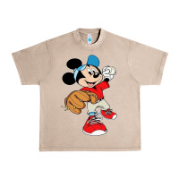 French Oak micky-playing-baseball-cartoon-illustration-- Urban Heavy Tee - PixelFlow