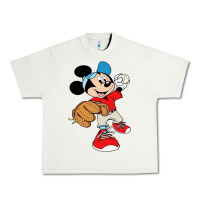Pistachio micky-playing-baseball-cartoon-illustration-- Urban Heavy Tee - PixelFlow