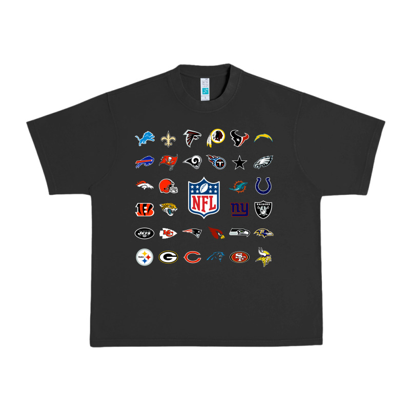American Football Team Collage    Wall Art Urban Heavy Tee by PixelFlow | Teevron