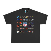 Pigment Black american football team collage    wall art Urban Heavy Tee - PixelFlow