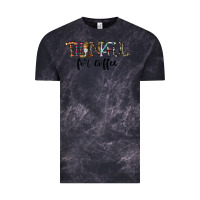 Cloud Black thankful for coffee Vintage Tee - CowhideDigitalArt