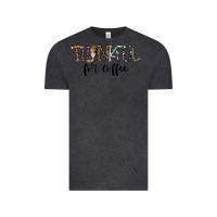 Vintage Black thankful for coffee Vintage Tee - CowhideDigitalArt
