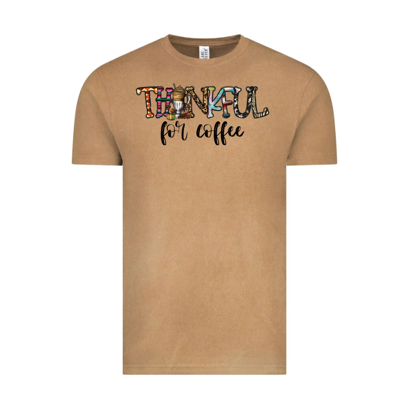 Thankful For Coffee Vintage Tee by CowhideDigitalArt | Teevron