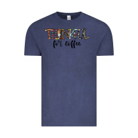 Vintage Denim thankful for coffee Vintage Tee - CowhideDigitalArt