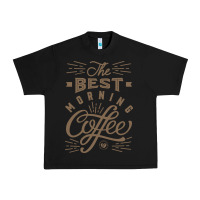 Black The Best Morning Coffee Urban Heavy Tee - PixelFlow