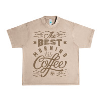 French Oak The Best Morning Coffee Urban Heavy Tee - PixelFlow