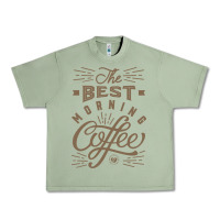 Oil Green The Best Morning Coffee Urban Heavy Tee - PixelFlow